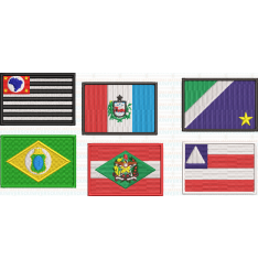 Matriz de Bordado Bandeiras Todos os Estados - Brasil 