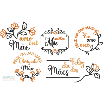 Matriz de Bordado Dia das Mães 05 - Coleção 