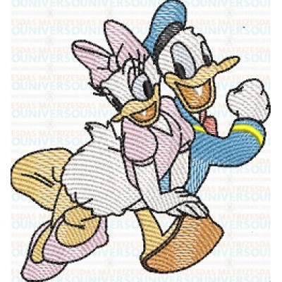 Matriz de Bordado Pato Donald e Margarida