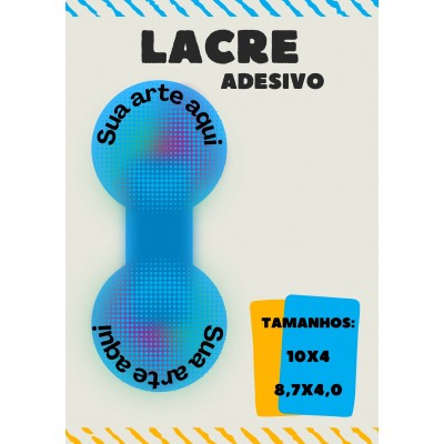 100 Adesivos Personalizados - Lacre Fecha Sacola