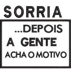 Matriz de Bordado Sorria 