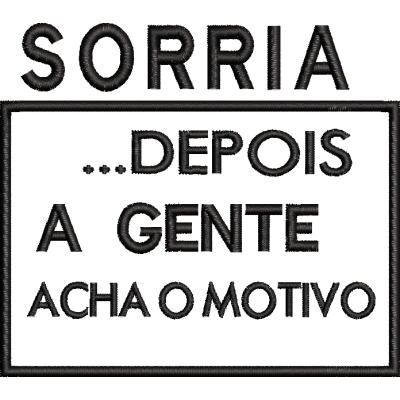 Matriz de Bordado Sorria 